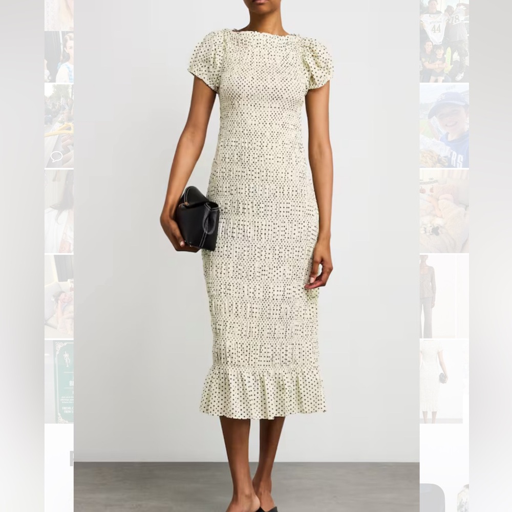 DǑEN Multi Organic Cotton Georgene Midi Dress